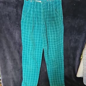 Vintage Women's Teal Cordaroy Pants